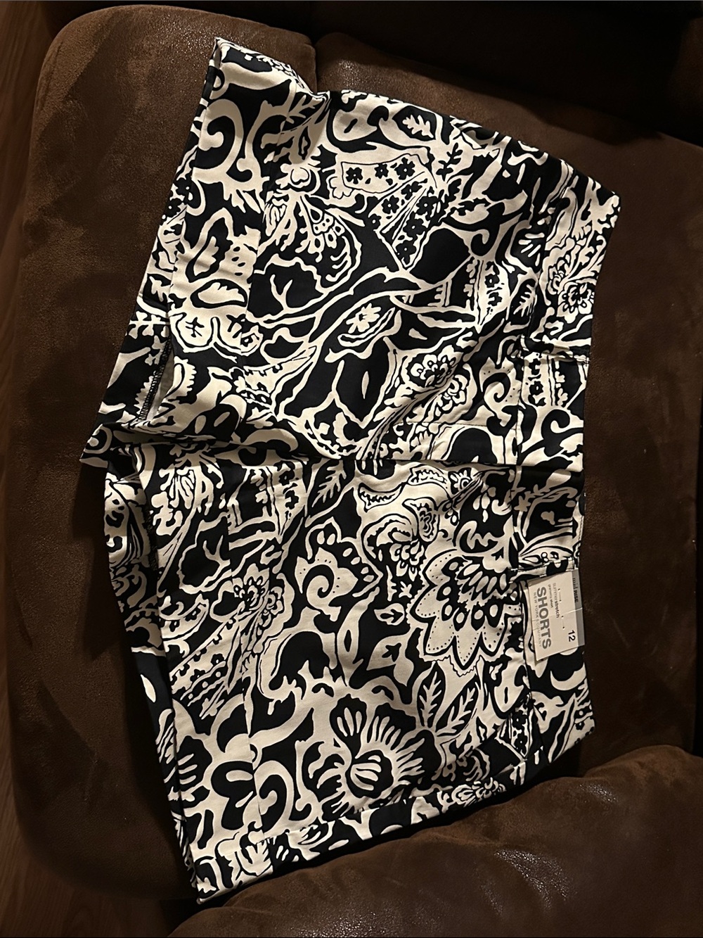 Black & White Floral Print Shorts